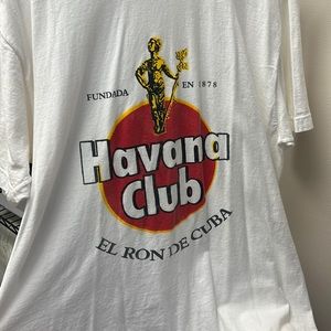 White Unisex XL Havana Club El Ron De Cuba T-shirt